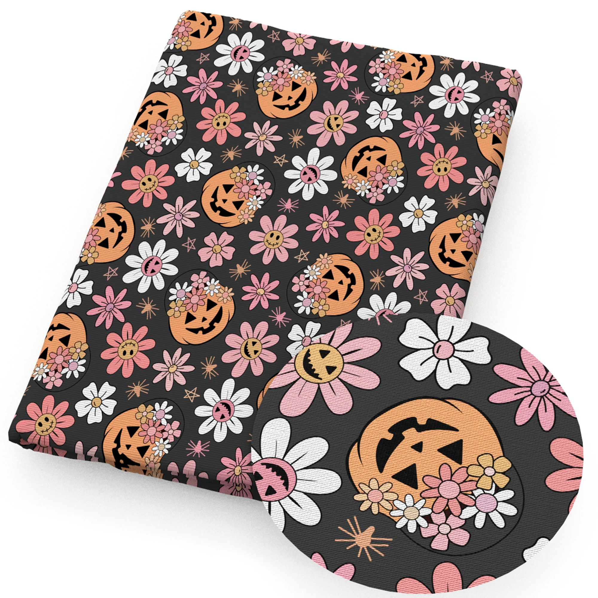 Halloween Skull Pumpkin 50*145cm Patchwork Polyester Cotton Fabric Sewing Quilting Fabrics Needlework Material DIY Handmade