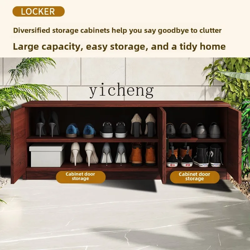 YFY  outdoor aluminum alloy waterproof sunscreen shoe cabinet  low cabinet, shoe change stool entrance courtyard storage cabinet