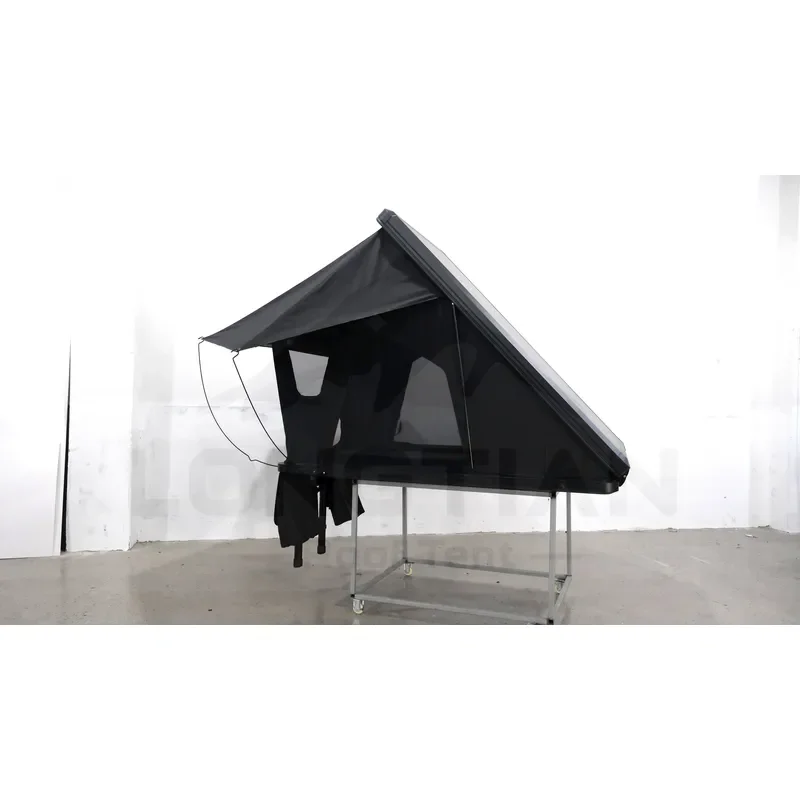 Aluminum Triangle T RTT Hardshell Rooftop Tent Hidden Hydraulic Rod 420D Oxford Off Road Camp 2 Person