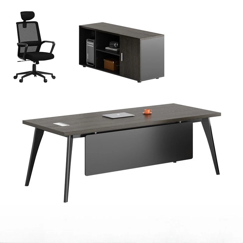 

Простой современный стол начальника, офисный супервизор, комбинация коммерческого компьютерного стола и стула