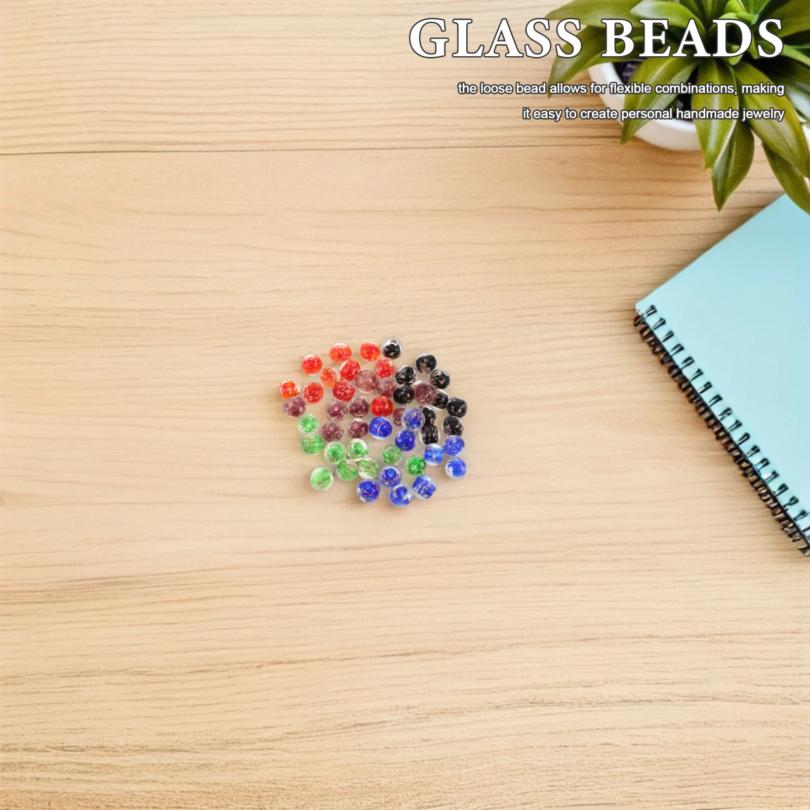 

50Pcs Glow in The Beads 8mm Round Luminous Loose Spacers DIY Jewelry Making Bracelets Necklaces Crafts