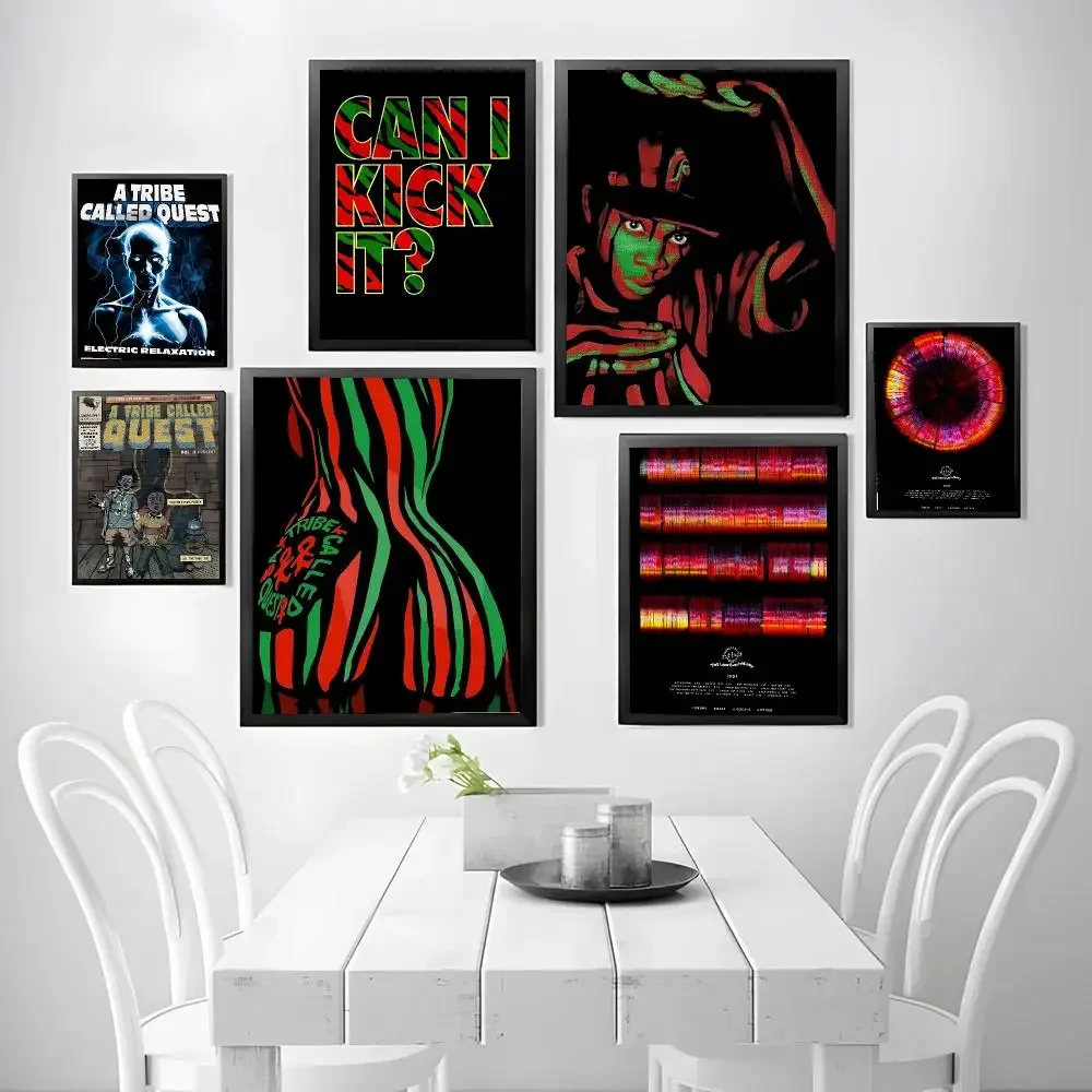 A Tribe C-Called Quest Band Poster Stickers, suitable for game rooms, bedrooms, corridors, home wall art decor, gifts