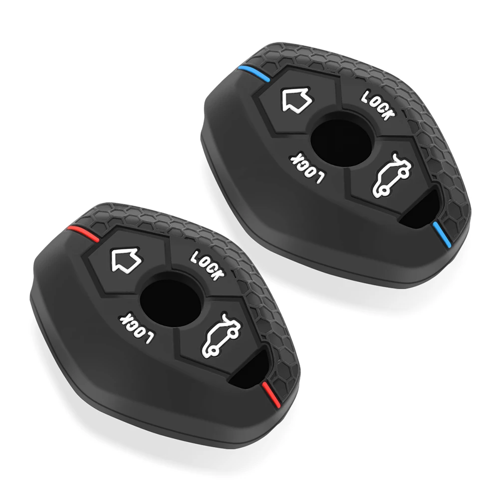 Silicone Key Case Cover 4 Buttons For BMW BMW X5 E53 X3 F83 E46 E39 E38 E60 E63 E61 E64 Series 3 5 7 330i Z3 Z4 E85 E86 M5 325i image 2