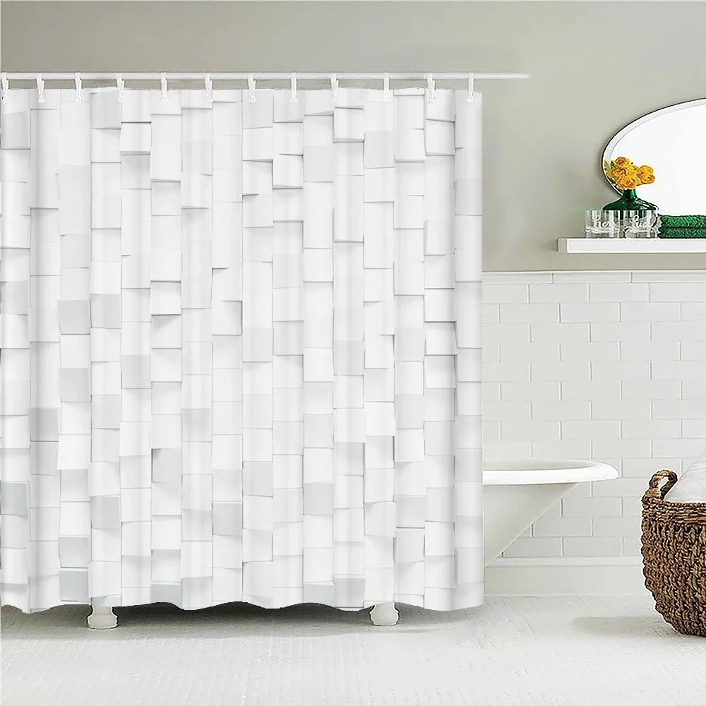 high quality washable bathroom curtains 3D printing  shower curtain polyester bath screens home decoration