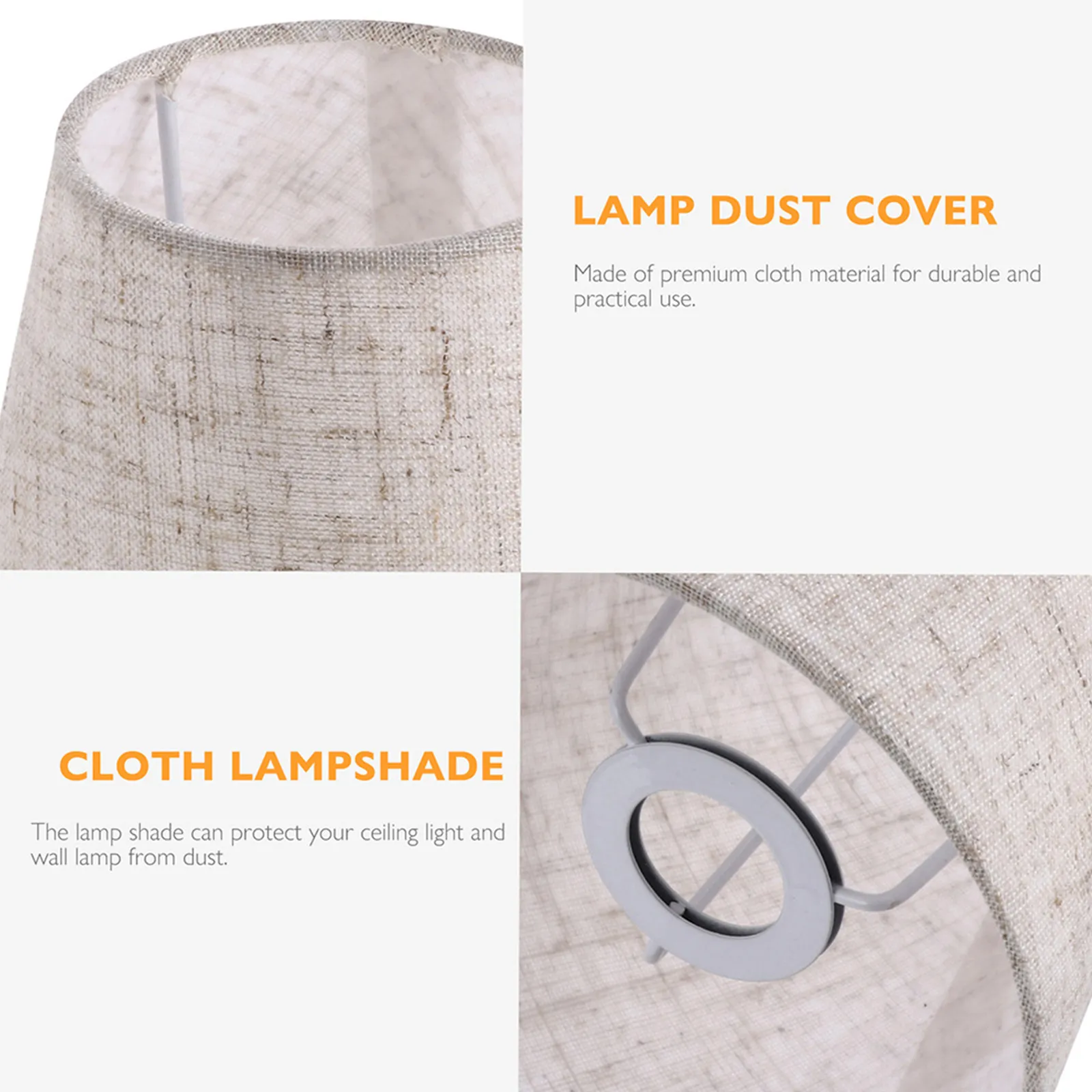 2Pcs Cloth Lamp Shades Premium Fabric Lampshade Set Vintage Style Ceiling Chandelier Lamp Accessories Cloth Lampshade