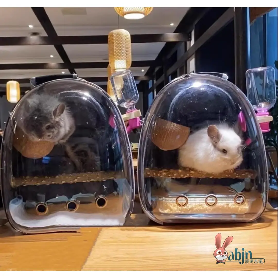 

Переноска-контейнер для путешествий для шиншилл, кроликов, хомяков, морских свинок, с защитой от вырывания, аксессуар для транспортировки животных