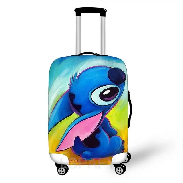 Disney Travel Accessories Luggage Cover Suitcase Protection Baggage Dust Cover Elasticity Lilo And Stitch Travel Suitcase