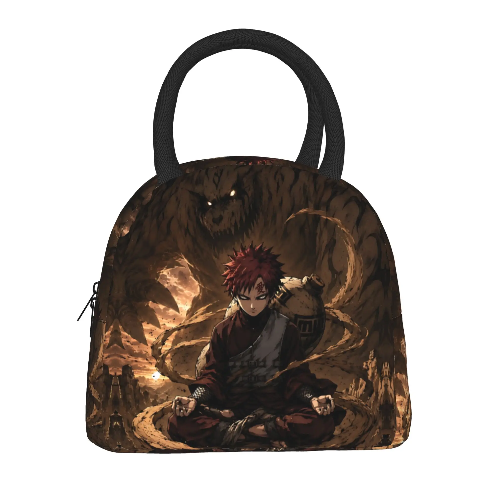 Naruto Anime Theme Insulated Lunch Bag Insulation Bento Pack Rice Bag  bolsa Student Bento Lunch Handbag Insulation
