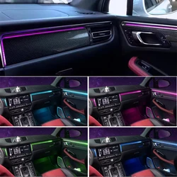 For Porsche Macan 2014-2020 LED Ambient Light illuminated Door Panel Decorate Lamps Set Decorative Atmosphere Lighting