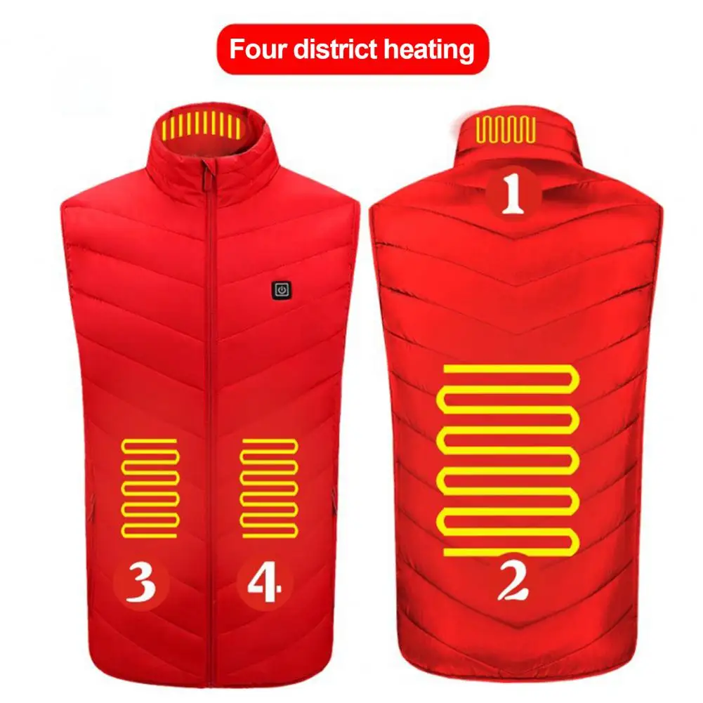 Cold Weather Heating Vest Men's Heated Vest Coat with Smart Thermal Technology Built-in Carbon Fiber Wire for Ultimate Warmth