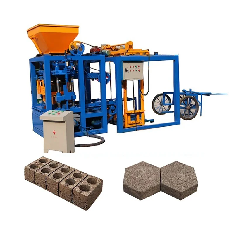 YG High Quality Lowest Price Semi Automatic interlocking concrete Hollow Solid Paver Brick Making Machine