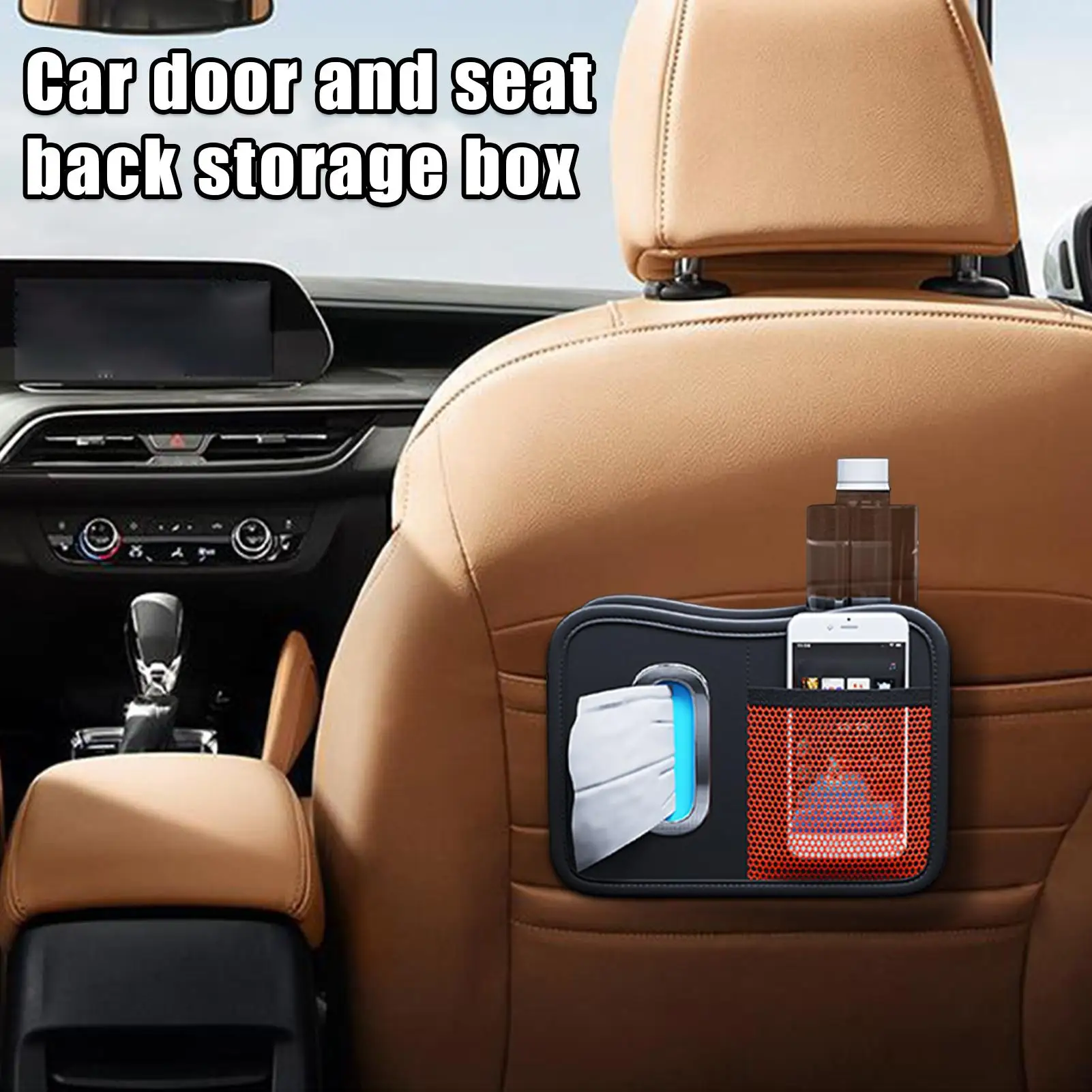 

Органайзер для боковой двери автомобиля, многофункциональный ящик для хранения на спинку автомобильного сиденья, кожаный компактный автомобильный органайзер для грузовика, внедорожника