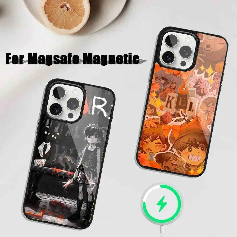 

O-Omori Game Phone Case For iPhone 17,16,15,14,13,12,11,Pro,Max,Plus,Mini,SE4,E Magnetic Magsafe Wireless Charging