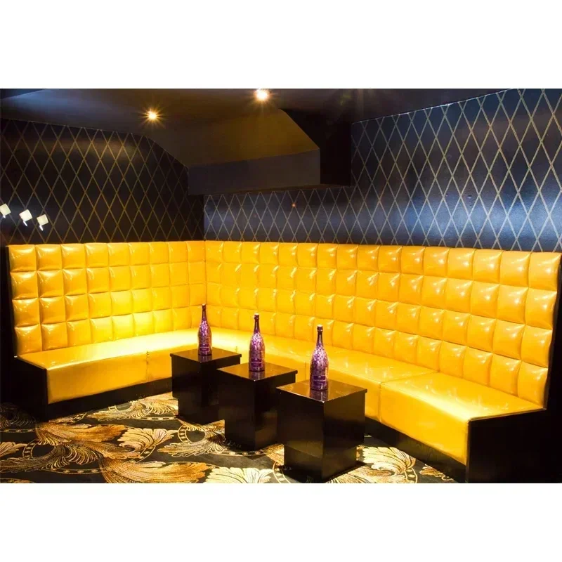 Commercial Light Luxury Circles Restaurant Sofa Furniture Fast Food KTV Velvet Round Nightclub Booth Seating