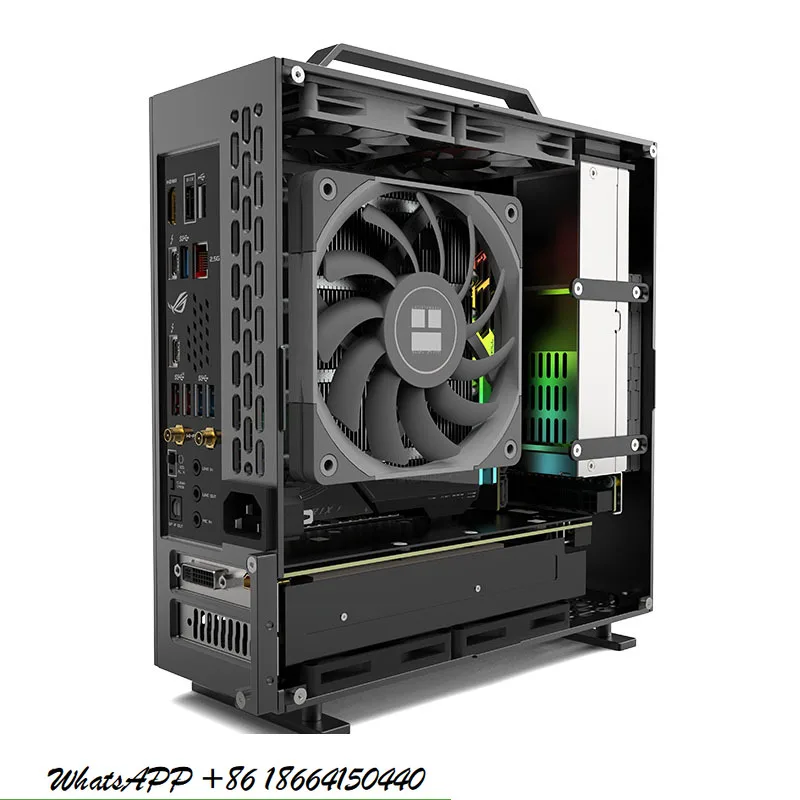 In stock Lzmod mini A24-V5 2.0 dual slot single display 1u power supply itx chassis, double-sided chamfering