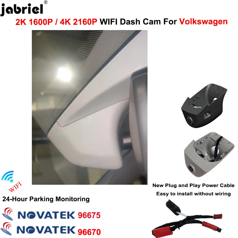 Plug and Play 1K 2K 4K Auto Wifi Car-DVR Video-Recorder Dashcam for Volkswagen VW TERAMONT X 2020 2021 2022 2023 2024 2025