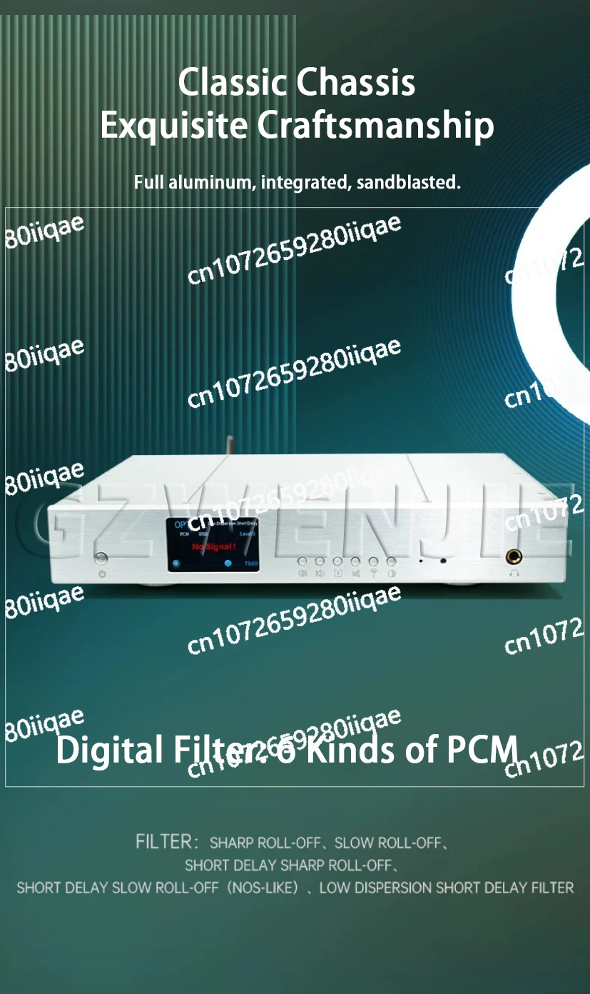 Digital Audio Decoder Bluetooth 5.0 Audio Dual AK4499E DAC HIFI Fever Music Turntable USB Lossless Playback