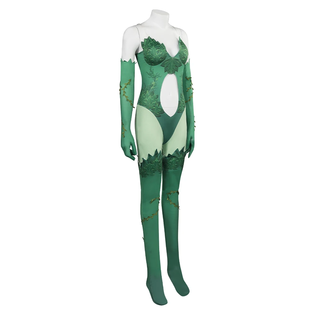 Anime Poison Cos Ivy Cosplay Costume Outfit Fantasy Jumpsuit Gloves Accessories Halloween Carnival Suit For Adult Girls Roleplay