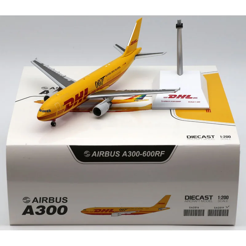 

SA2019 Alloy Collectible Plane Gift JC Wings 1:200 DHL Airbus A300-600R(F) "007" Diecast Aircraft Jet Model D-AEAK With Stand