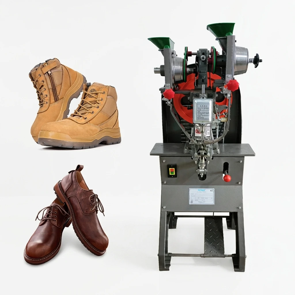 Automatic Eyelet Punching Machine for Six Holes Punching Industrial Shoe Making Eyelet Sewing Hole Processing Machinery