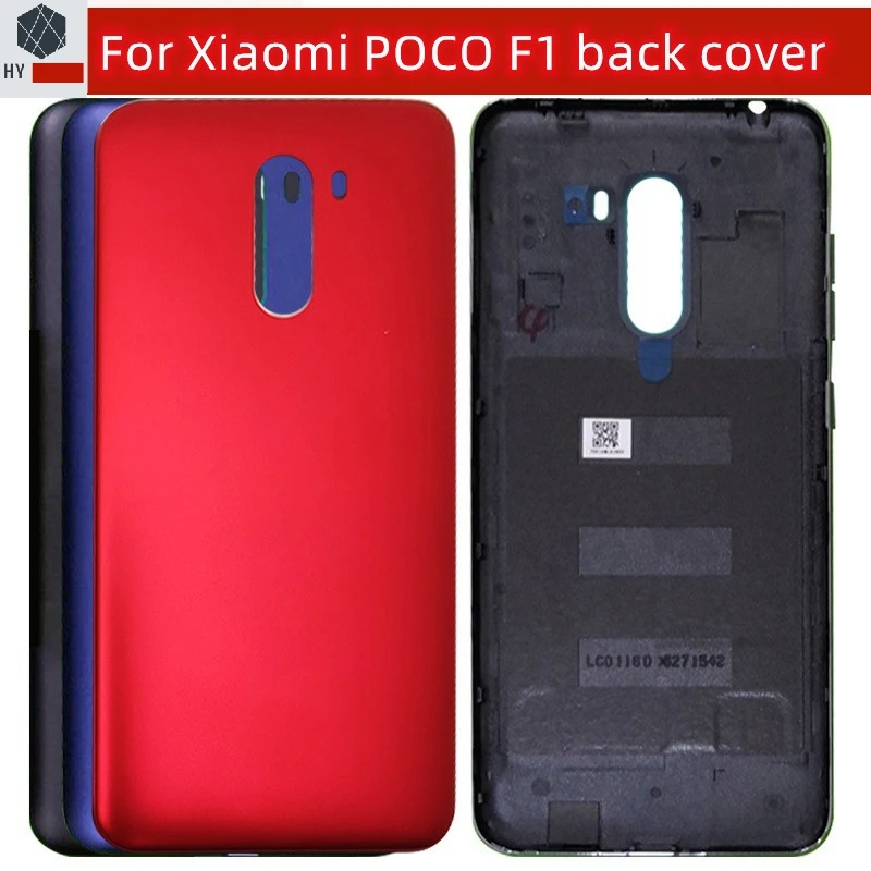 For Xiaomi POCOPHONE F1 Back Battery Cover Rear Door Housing Panel Case Replace For Mi Poco F1 + Camera Glass Lens