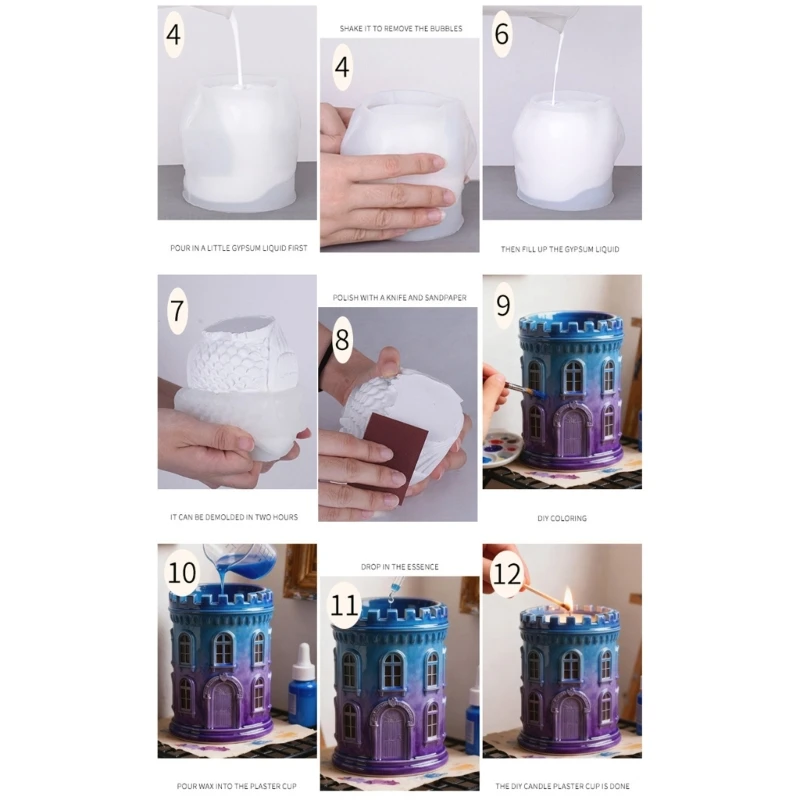 

Castles Silicone Mold for Handcrafted Flower Holders Jewelry Making and Home Deck