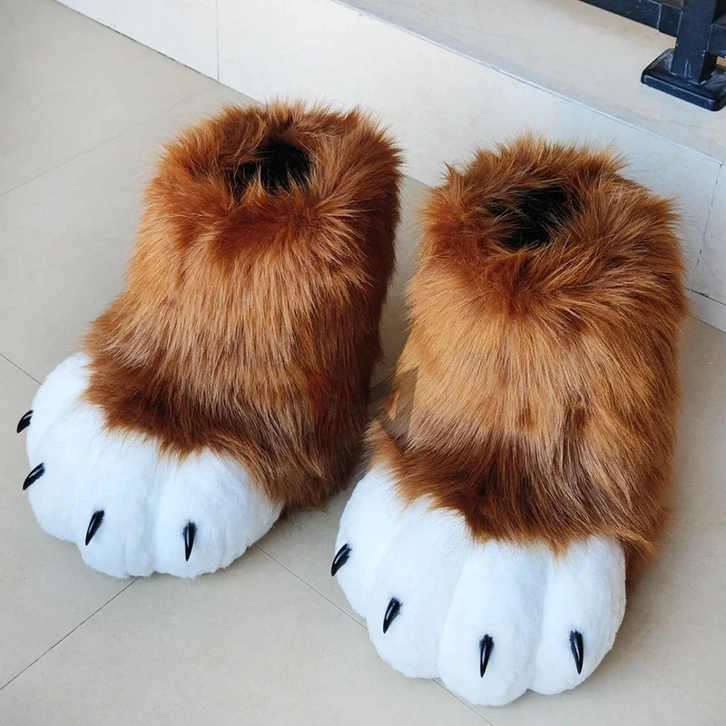 New Brown Beast Fursuit Cosplay Beast Claw Hand Foot Nails Covers Costume Accessories Custom Made