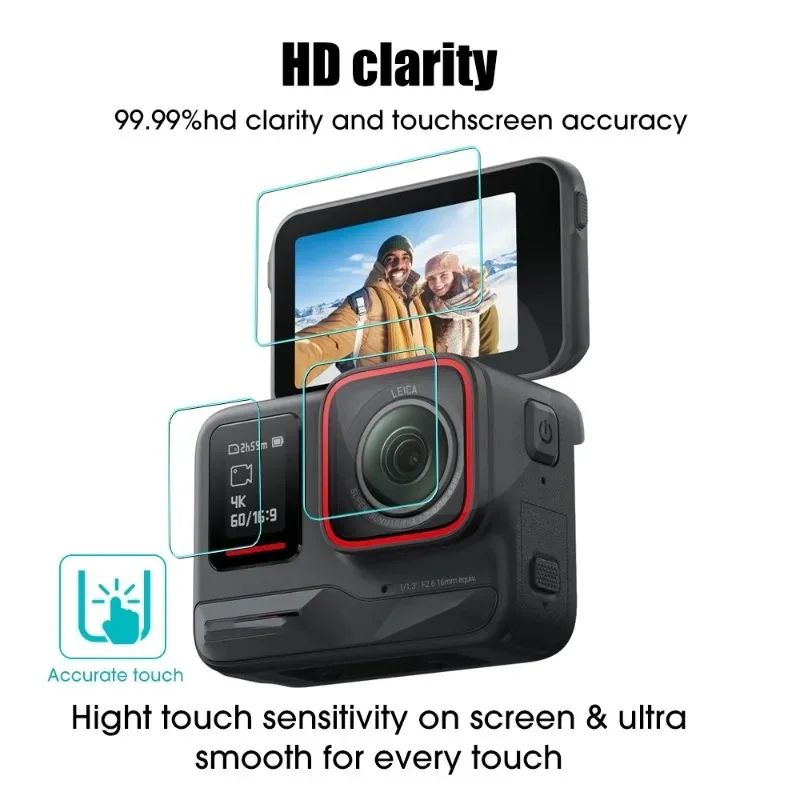 Tempered Glass Flim for Insta360 Ace Pro Lens Film Screen Protector for Insta360 Ace Pro Action Camera Protection Accessories