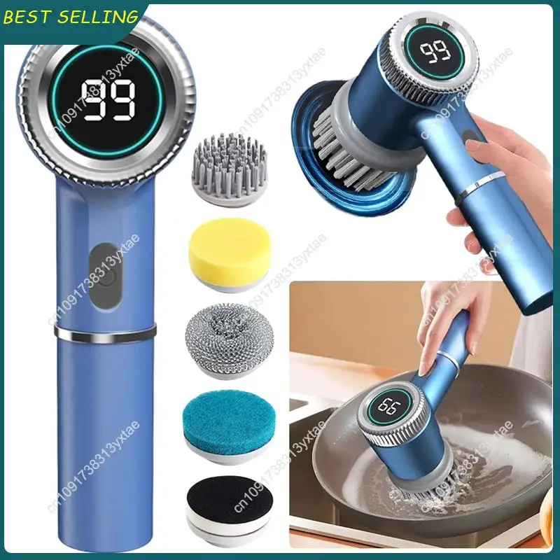 N09R-Electric Spinning Brush USB Charging Spinning Brush Spinning Brush For Tiles Glass