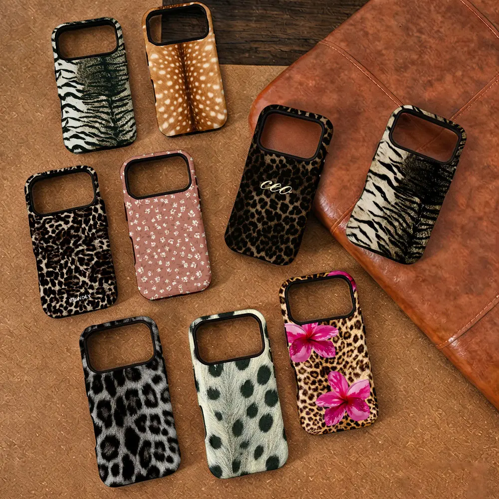 

Cool Leopard Print Pattern Phone Case for Samsung Galaxy S23 S24 S25 S26 FE Plus Ultra Edge 4G 5G Luxury Double-layer Back Cover