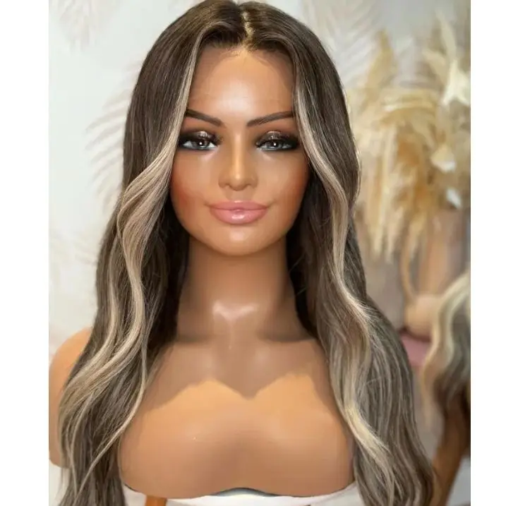 

Объемная волна, синтетический парик спереди, омбре, коричневый, блондин, натуральные волосы, парики для женщин, парики для ежедневного использования, распродажа