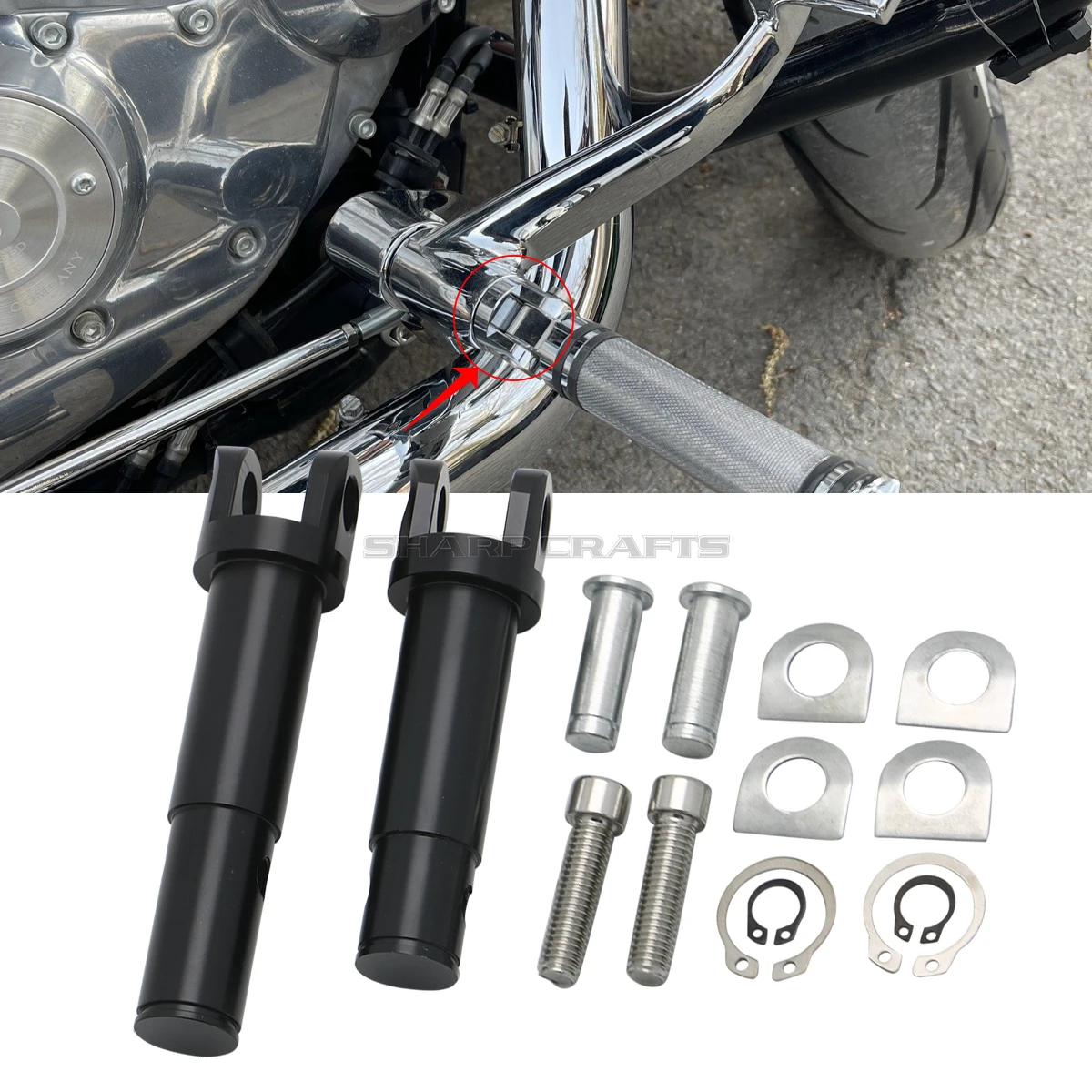 Motorcycle Accessories Front Foot Mounting Latch Bracket For Harley Sportster X48 XL883 XL1200 2004-2021 Foot Peg Support Mount