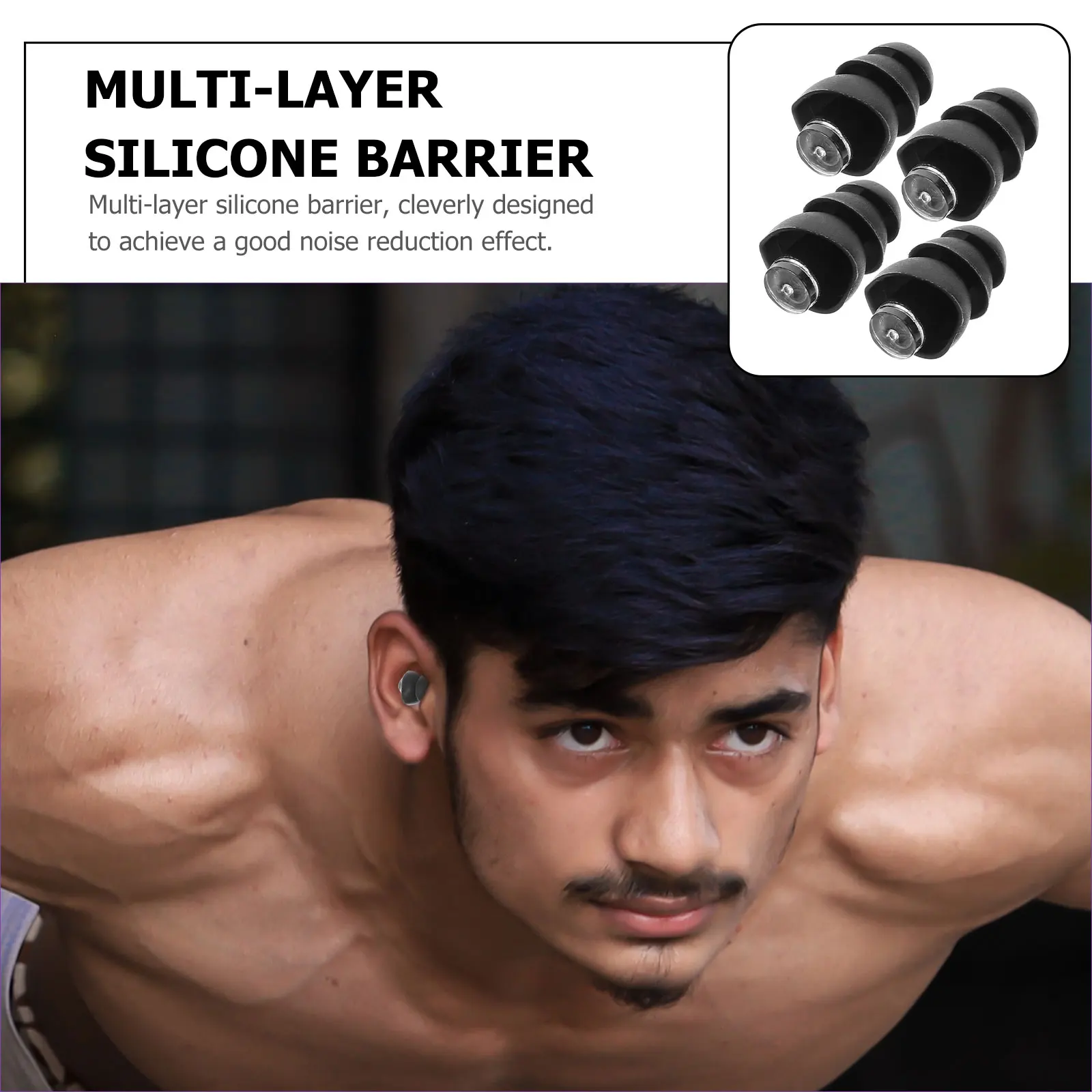 

Anti-Noise Earplugs Silicone Reusable Sound Blocking Ear Plugs Noise Canceling Sleeping Earplug For Study Swimming