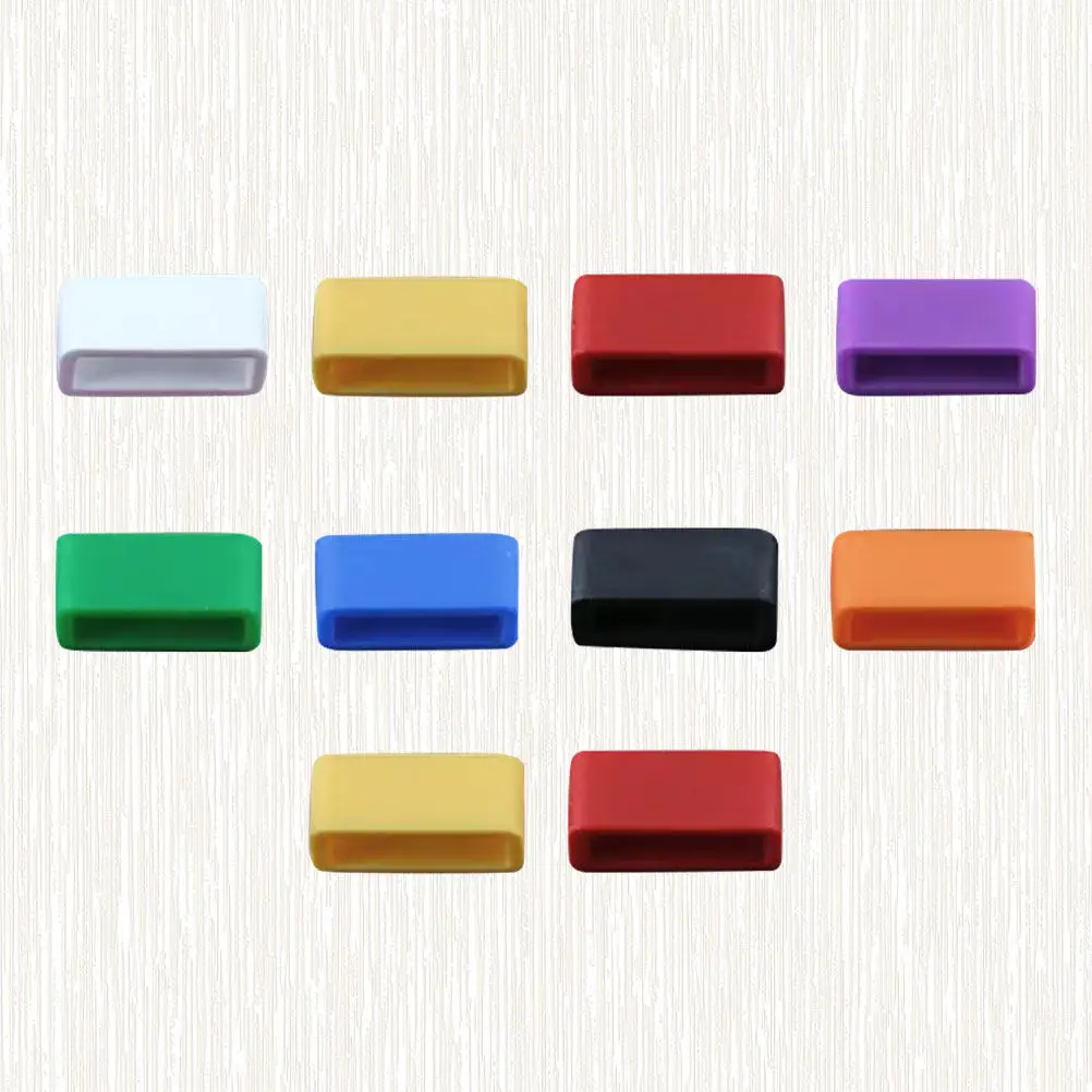 10Pcs Silicone Watchband Rings Sturdy Reliable Watch Strap Loops Quick Fit Watchband Ring Replacement 18Mm