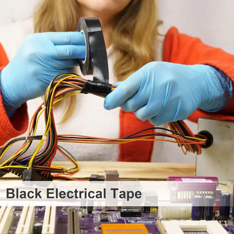 15M high-quality black heat-resistant insulation PVC electrical tape, industrial grade cable and wire protection tape