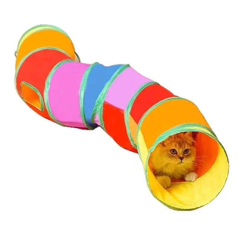 Katzenspiel-Tunnel Interaktives Spielzeug, Versteckspiel-Tunnel, Tragbarer & Zusammenklappbarer Pop-Up-Katzentunnel für Katzeninstinkte – Detail 4