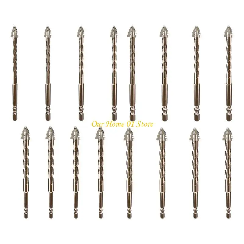 

M4YC Set of 4 High Performances Shank Eccentric Drill Bits with Four Flute Designs for Woodworking and DIY Projects