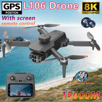 Brand New L106 Drone  8K Brushless Motor Obstacle Avoidance With Screen Remote Control Foldable  Remote Control Quadcopter Toys