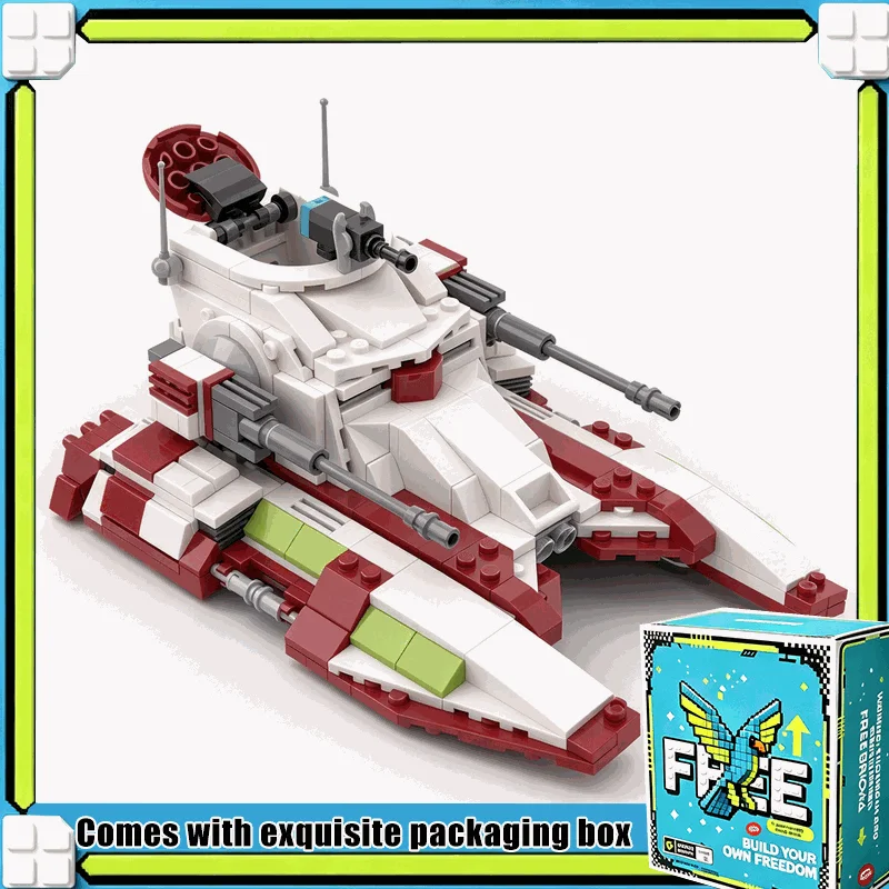 457PCS Future Combat Speeder Tank Building Blocks Model Custom Puzzle DIY Assembly Army Assault Vehicle Toy Display Gift