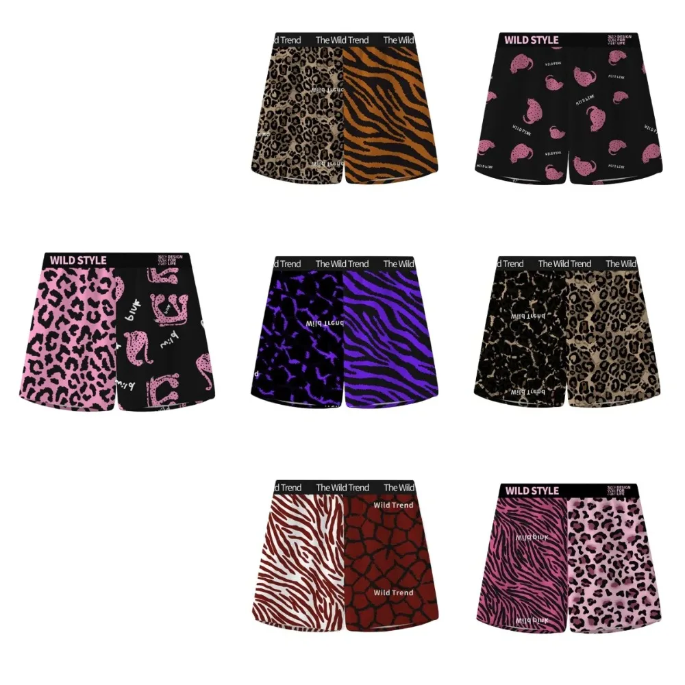 فضفاض ليوبارد شورتات للبحر السروال عالية الخصر الرجال النوم قيعان Sweatshorts الكلاسيكية فضفاض البنطلونات السراويل السراويل الصيف #6