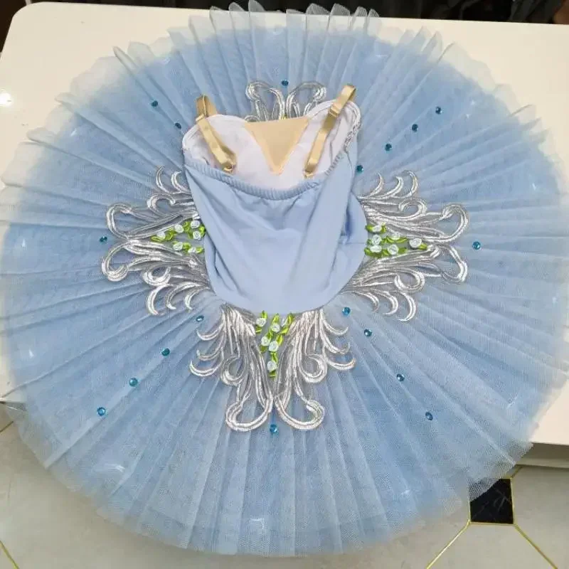 

Балетная пачка с синей птицей, профессиональные детские сценические костюмы, блинная пачка для девочек, лебединое озеро, танцевальное платье балерины для взрослых