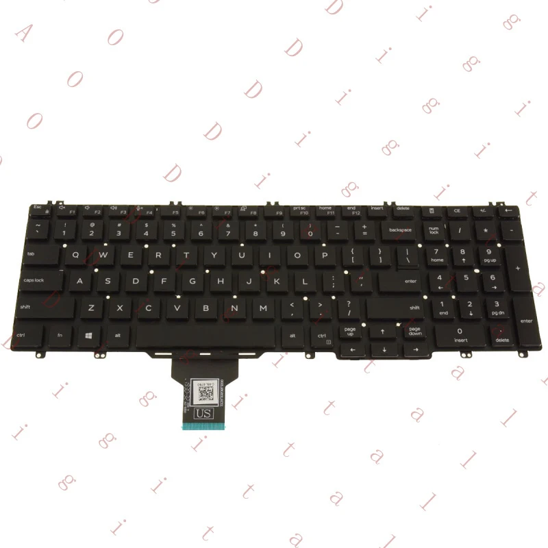 WW 0DJXM0 FOR DELL Latitude 5500 Precision 3540 Laptop Keyboard Single Point