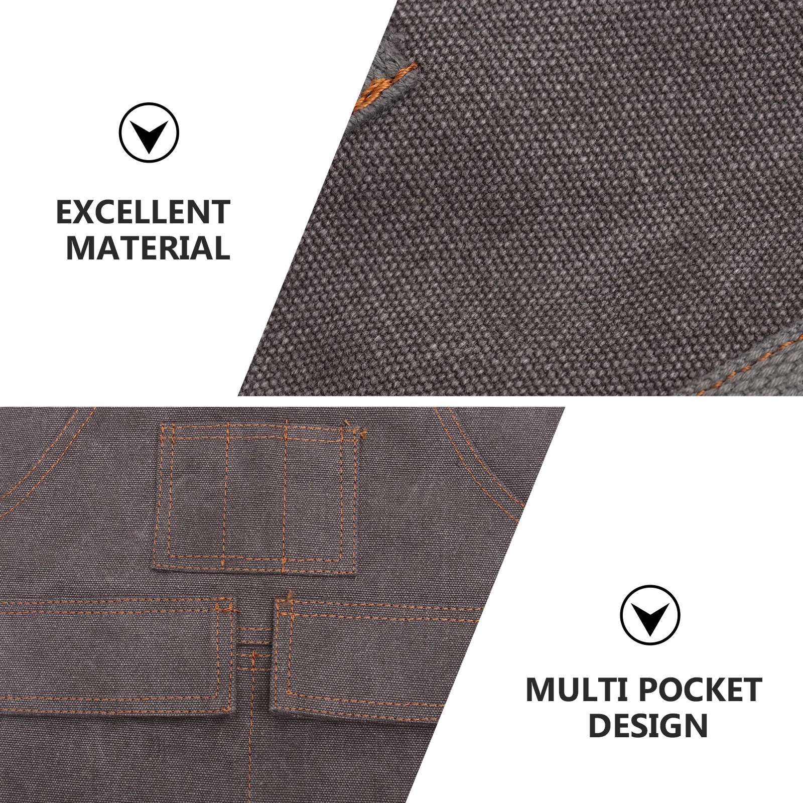 

1 шт. темно-серый утолщенный потертый холщовый фартук с несколькими карманами, прочный защитный фартук для сварки, деревообработки, электрика