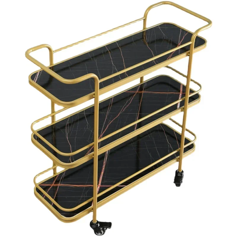 

Hot Pot Restaurant Vegetable Rack Multi-layer Commercial Dish Rack Kitchen Trolley Movable Shelf