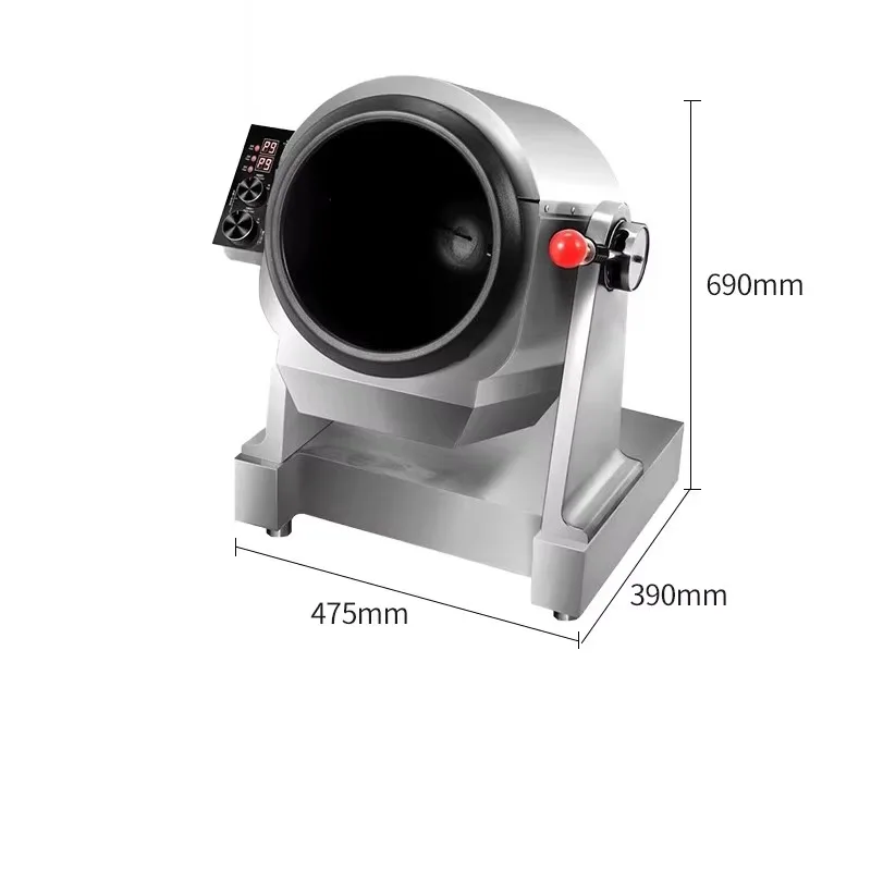 Desktop Electric Induction Automatic Cooking Machine Fried Rice Wok Machine Auto Stir Fry  Mixer Drum  for Restaurant