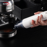 IKAPE Coffee Grounds Vacuum For Bar/Car/Desktop Portable Wireless Handheld Barista Cleaner With 13Kpa Powerful Suction&Blower