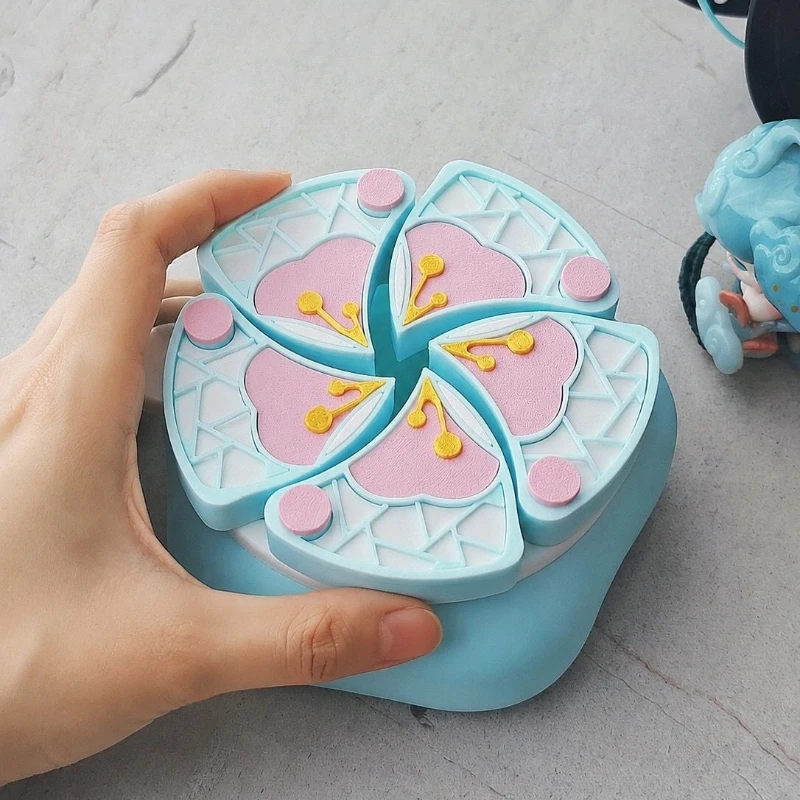 3D Printed Iris Mechanism Jewelry Box Plum Blossom Window Chinese Trend Style Tabletop Storage Ornament