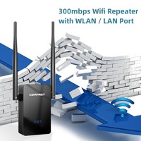 COMFAST 300-1200Mbps Wireless WiFi Repeater Black 2.4G WiFi Router Signal Extender LAN Port 5.8G Antenna Amplifier For Home