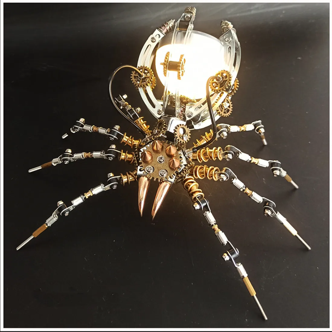 mechanical toys to send tools gifts ornaments 3D DIY spider table lamp handmade metal assembly model adult difficult assembly