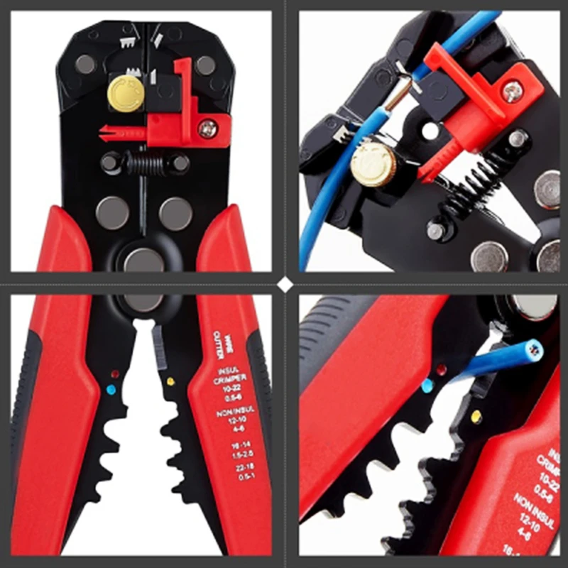 280PCS   Spade Butt Ring Fork Cold Pressed Crimp Terminals Electrical  Wire Connectors Assorted Kit Wire Stripper